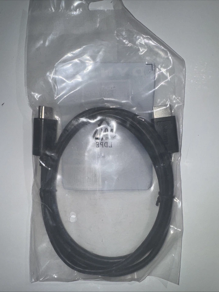 Dynex (DX-SF108) 4ft 1.2m HDMI Cable High Speed With Ethernet Black New In Pack - Image 2 of 2