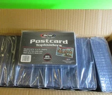 500 POSTCARD TOPLOAD HOLDERS, RIGID PVC, ARCHIVAL SAFE, FULL CASE 1-TLCH-PC