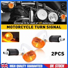 Chrome Motorcycle Bullet Amber Blinker Running LED Turn Signals Front Rear Light