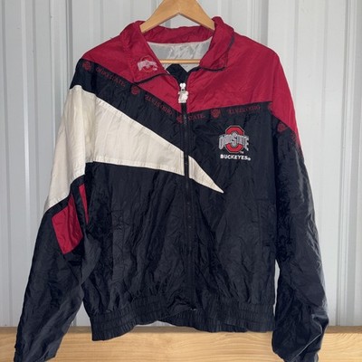 Vintage Men s Shark Tooth  Ohio State Buckeyes Windbreaker Jacket Large