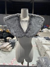 Men Viking Faux Fur Cloak Shawl Medieval Warrior Halloween Costume Fur Collar