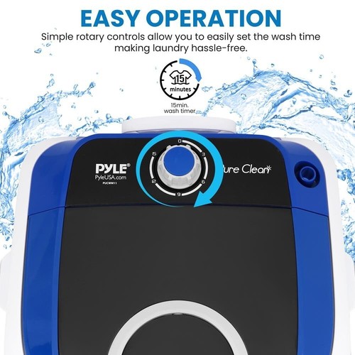 Pyle Compact & Portable Washing Machine - Mini Laundry Clothes Washer PUCWM11 - Picture 2 of 8