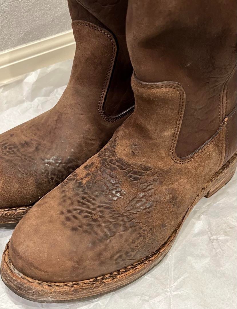 Visvim WABANAKI Folk Work Boots DK Brown US 9.5 - Rare Leather image 8