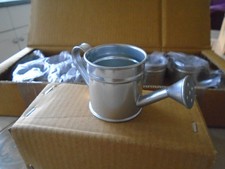 10 MINI GALVANISED WATERING CANS WEDDING FAVOURS, SMALL PLANTS EASTER CRAFTS NEW