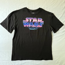 Star Wars shirt Boys XXL 18 Black Double Sided Graphic Print Darth Vader 80  s