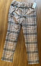 Carter  s KID Girls Beige Plaid Neutral Size 7 NWT Elastic Waist Pants