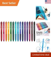 15-Color Fine Point Gel Pens - Erasable with Comfort Grip for Everyone