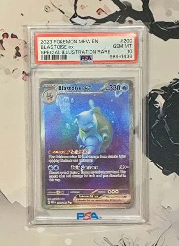 2023 Pokemon SV 151 EN Blastoise Ex Special Illustration Rare #200 PSA 10
