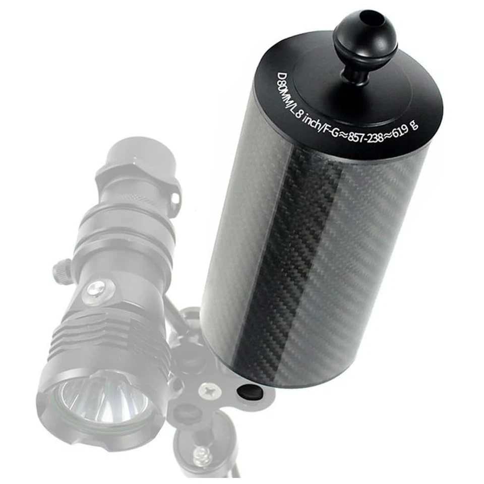 Полая двойная шариковая головка из углеродного волокна D80 5–10 дюймов для подводного плавучего рычага - Изображение 4 из 4