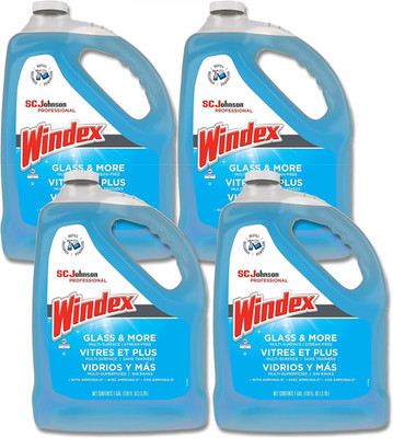Windex Glass & Multi-Surface Cleaner, 128 Oz, 4-Pack Case