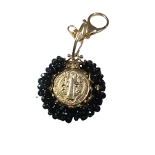 Beaded Catholic Keychain Luggage Purse Clip