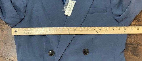 Blazer Rosedale nuovo con etichette Madewell in crepe blu notte taglia 4 $188 - Foto 7 di 9