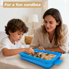 4 Qt 3.8L Sensory Bin Lid 3 Pack Stackable Storage Sensory Bins Lids Portable