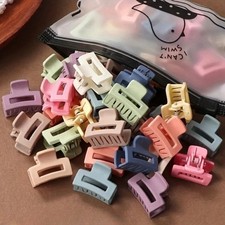 20PC Matte Hair Claw Clips Hollow Candy Color Hair Barrettes Jaw Clips for Women
