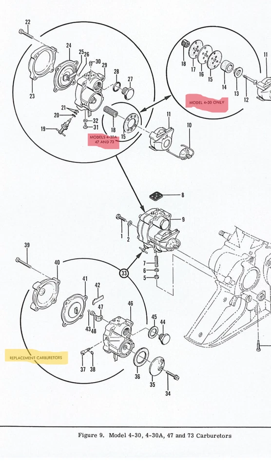 MCCULLOCH #19164 3-25, kit de diafragma de medición de combustible Foto 2 de 4