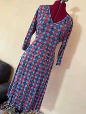Beautiful Patterned Amani Dress VGC Size 16/18? Label Size 4 Boho Hippie