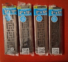 Decor Grates AJH412-RB Oriental Floor Register 2"x12" Rubbed Bronze New 4 Piece