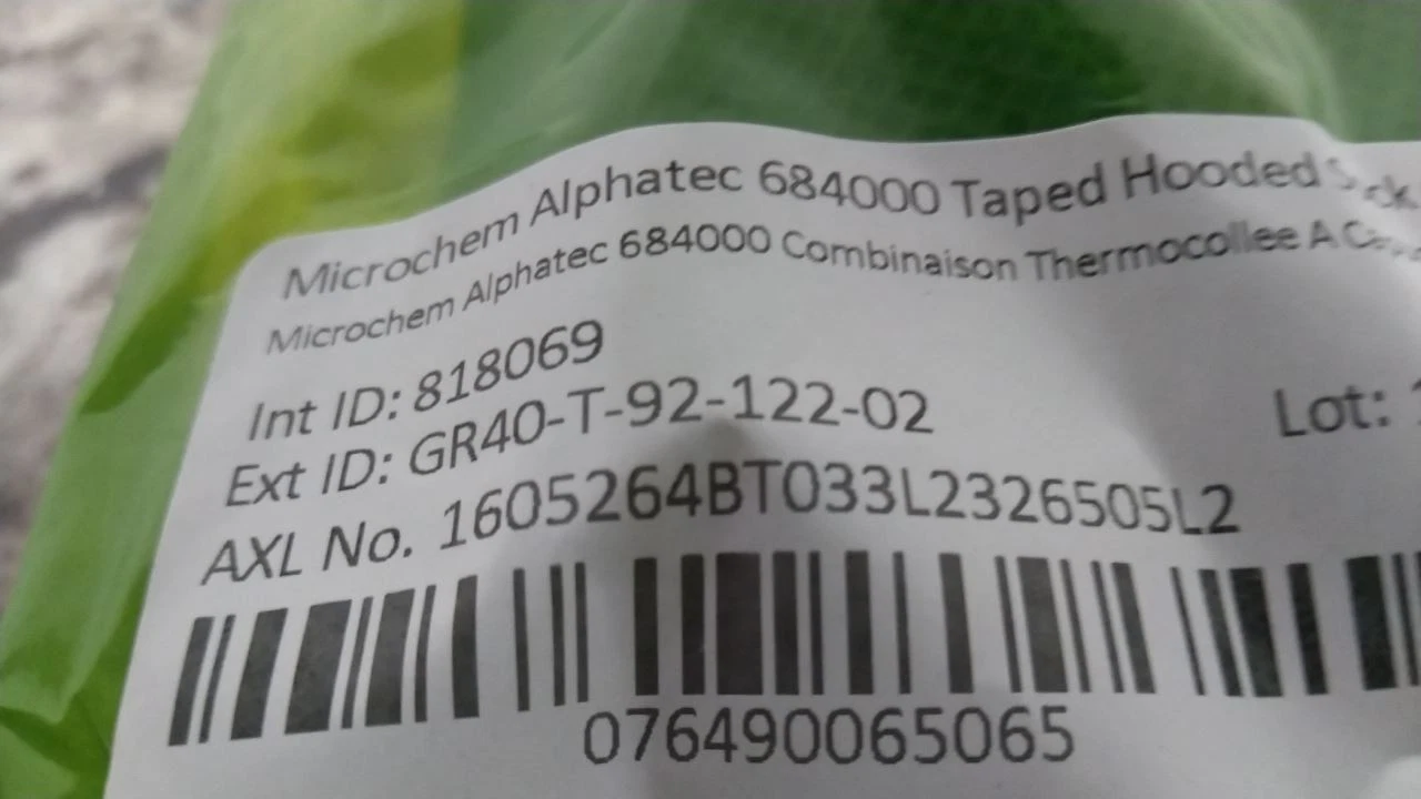 Alphatech GR40-T-92-122-02 6 Pk Size S Green Chemical Resistant Coveralls image 2