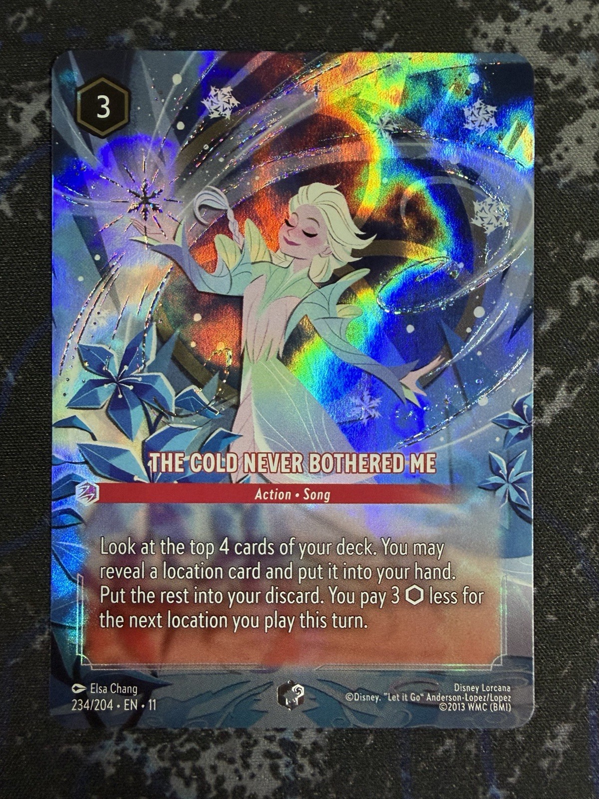 Disney Lorcana Winterspell Elsa The Cold Never Bothered Me Enchanted 234/204