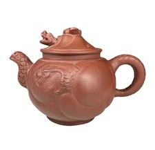 Vintage Yixing Zisha Dragon Teapot Hand Built 70s/80s 