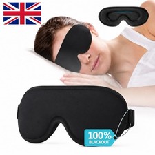 Luxury 100%  Organic Cotton Eye Mask Soft  for Relax & Travel Sleep Blindfold UK