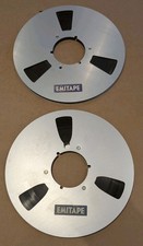 2 X EMITAPE 456 10.5" X 1/4" Nab Metal Reel With 1/4" Tape For Reel To Reel
