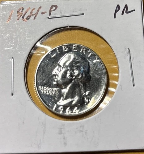 1964 (P) Washington Quarter Gem Proof 90% Silver