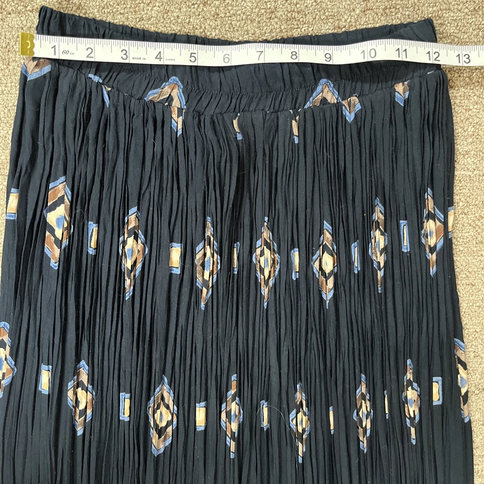 Falda Stonebridge Plisada Cottagecore Hada Escoba Palo Arrugado Maxi Talla P Negra Foto 2 de 4