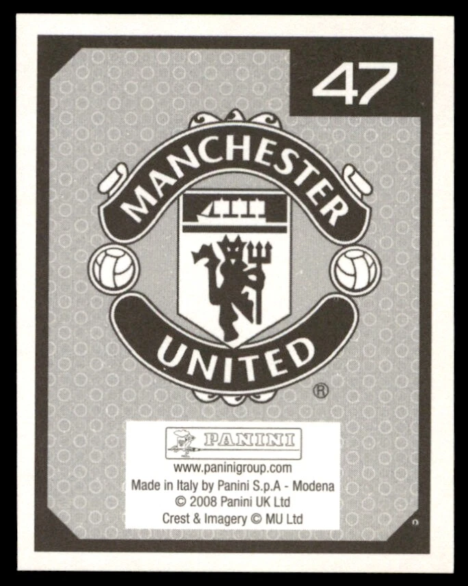 Panini Manchester United 2008 - Wes Brown in celebration No. 47 - Image 2 of 2
