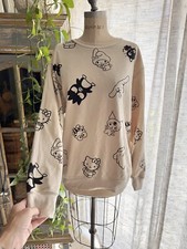 Sanrio Hello Kitty  Friends Khaki Beige Sweatshirt Pullover Bioworld Size Large