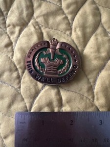 "THIS WE'LL DEFEND" - Army Drill Instructor Breast Badge - Vietnam War Era