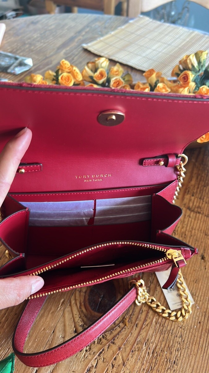 Tory Burch Willa Quilted Leather Chain Wallet Clutch