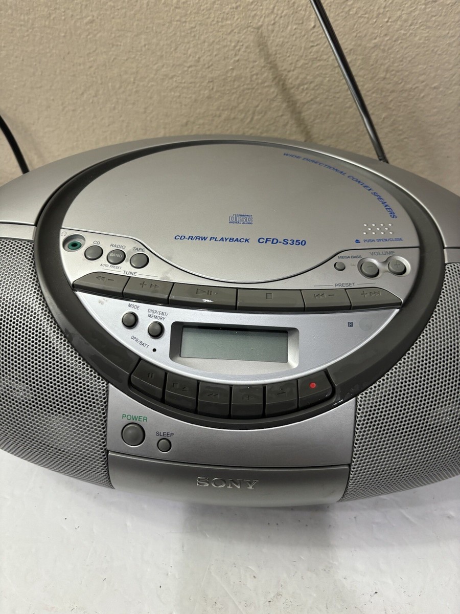 Sony CFD-S350 Portable CD Radio Cassette Recorder Tuner Boom