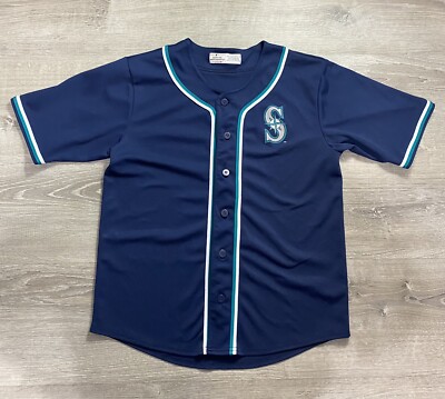Seattle Mariners Youth Boys Baseball Jersey Button Up Size Youth