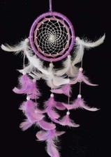 Dream Catcher Pink Handmade Car Home Gift Hanging Feathers Decor