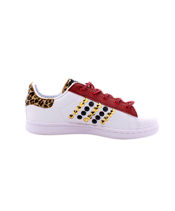 EticaEstetica Custom Basket Adidas Stan Smith Blanc Femme Clous Et Écrit |  eBay