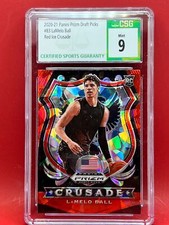 2020-21 Panini Prizm D.P LaMelo Ball #83 RED ICE CRUSADE CSG 9