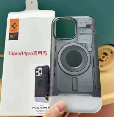 Estuche negro/azul/rojo Spigen*Iphone 15 16 Pro Max Pro-bondi Classic C1 MagSafe