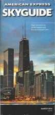 AMEX SkyGuide airline guide (OAG competitor) N Am pocket timetable 3/14 [1042]