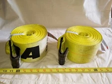 ANCRA 43795-10-30 FLATBED TRANSPORT TRAILER 30' WINCH STRAP TIEDOWN 4" FLAT HOOK