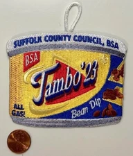 BOY SCOUT BSA SUFFOLK COUNTY OA 360 2023 JAMBOREE PATCH JSP RARE FRITOS BEAN DIP