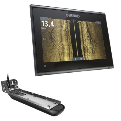 Simrad GO9 XSE Chartplotter/Fishfinder w/Active Imaging 3-in-1 Transom Mount Tra