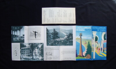 Castellammare di Stabia Tourist Folding Made 1955 Terme Stabiane
