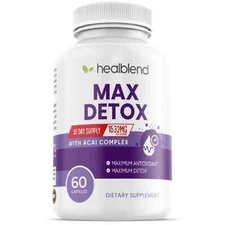 Max Detox Supplement Advanced Gut Cleanse Detox for Women, Men with Acai Complex