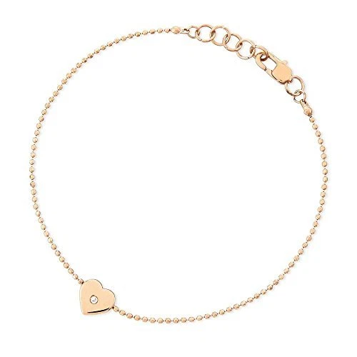 NUOVO BRACCIALE MICHAEL KORS TONO ORO ROSA PERLINE CRISTALLO CUORE CHARM MKJ3495
