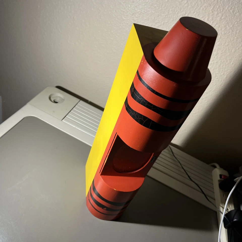 Estante de fotos vintage Crayola crayón azul y rojo para fotos de 3,5" X 5" Foto 3 de 4