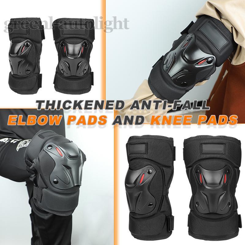 Motorcycle Knee Elbow Pads Dirt Bike BMX Motocross Shin Guards Protective  Gear