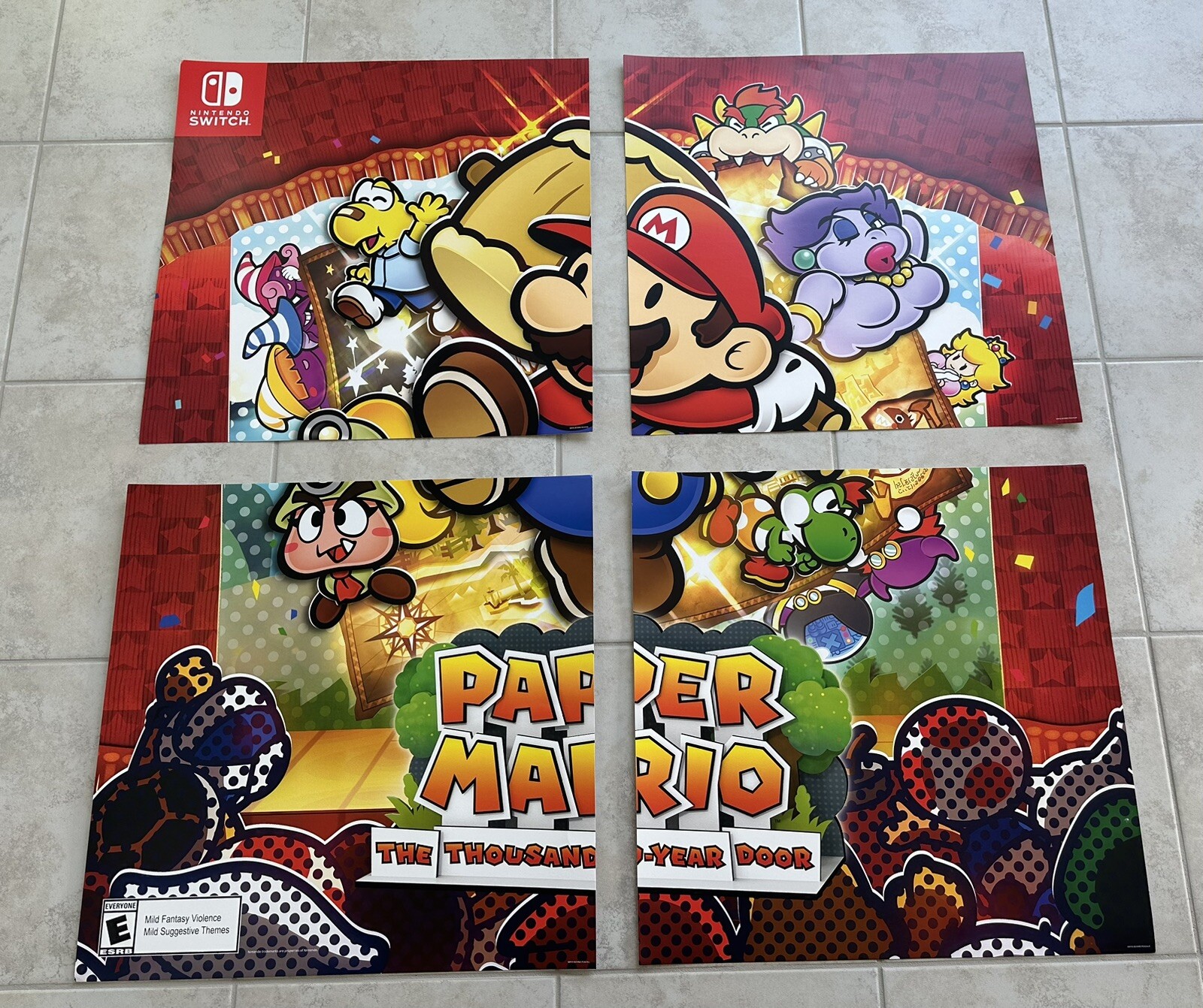 Nintendo Switch Paper Mario: The Thousand-Year Door 4 Piece, 2' Gamestop Posters-image