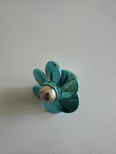 KREISEL AUS PLASTIK UND ALUMINIUM KUGEL KREATIVES DESIGN TÜRKIS BLAU