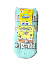 SpongeBob SquarePants Women's No Show Socks 1-Pack Shoe Size 4-10 Teal NEW